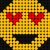 Emoticono cara corazones