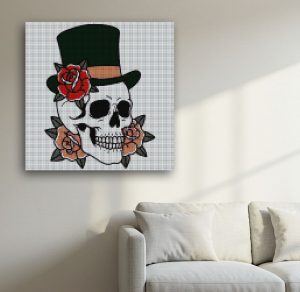 Calavera con chistera