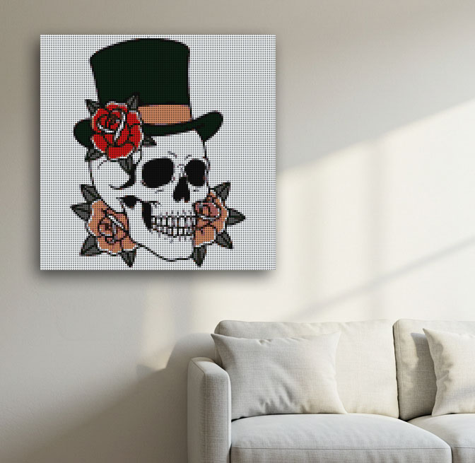 Calavera con chistera